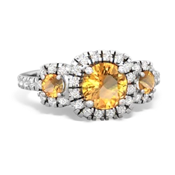 White Topaz Regal Halo 14K White Gold ring R5350