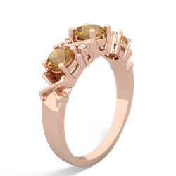 Amethyst Hugs And Kisses 14K Rose Gold ring R5016