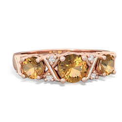 Jade Hugs And Kisses 14K Rose Gold ring R5016