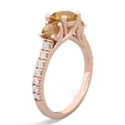 Tanzanite Pave Trellis 14K Rose Gold ring R5500