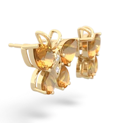 Citrine Butterfly 14K Yellow Gold earrings E2215