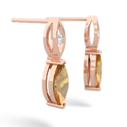 Citrine Marquise Drop 14K Rose Gold earrings E5333