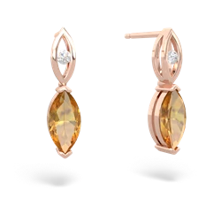 Citrine Marquise Drop 14K Rose Gold earrings E5333