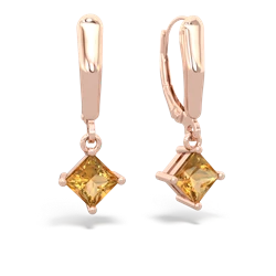 matching earrings - 6mm Princess Lever Back