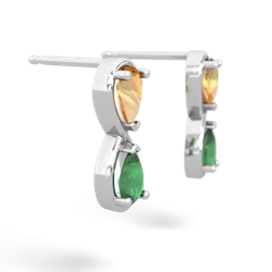 Citrine Infinity 14K White Gold earrings E5050