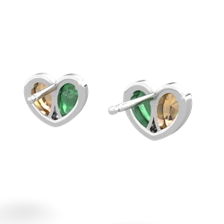 Citrine 'Our Heart' 14K White Gold earrings E5072