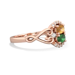 Citrine Love Nest 14K Rose Gold ring R5860