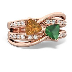 Citrine Bowtie 14K Rose Gold ring R2360