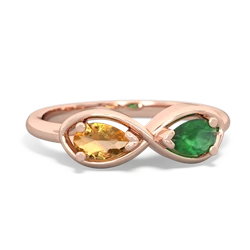 Citrine Infinity 14K Rose Gold ring R5050