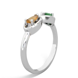 Citrine Infinity 14K White Gold ring R5050