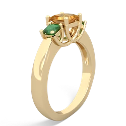 Citrine Three Stone Trellis 14K Yellow Gold ring R4015