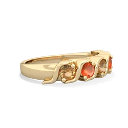 Citrine Anniversary Band 14K Yellow Gold ring R2089