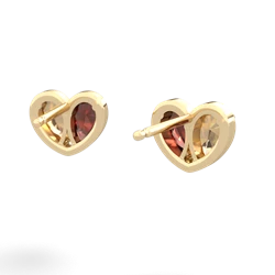 Citrine 'Our Heart' 14K Yellow Gold earrings E5072