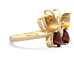 Citrine Butterfly 14K Yellow Gold ring R2215