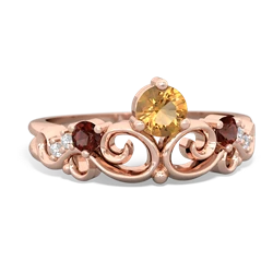 Citrine Crown Keepsake 14K Rose Gold ring R5740