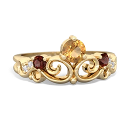 Citrine Crown Keepsake 14K Yellow Gold ring R5740