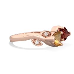 Citrine Floral Elegance 14K Rose Gold ring R5790