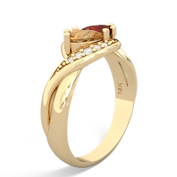 Citrine Summer Winds 14K Yellow Gold ring R5342