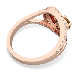 Citrine Nestled Heart Keepsake 14K Rose Gold ring R5650