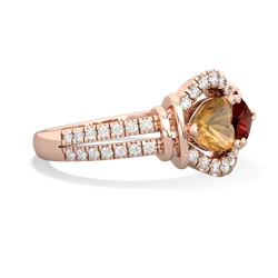 Citrine Art-Deco Keepsake 14K Rose Gold ring R5630