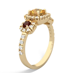 Citrine Regal Halo 14K Yellow Gold ring R5350