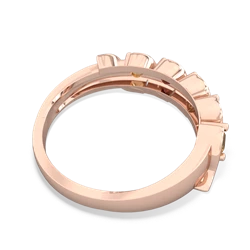 Citrine Anniversary Band 14K Rose Gold ring R2089