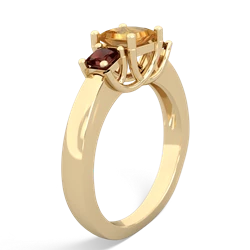 Citrine Three Stone Trellis 14K Yellow Gold ring R4015