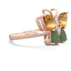 Citrine Butterfly 14K Rose Gold ring R2215