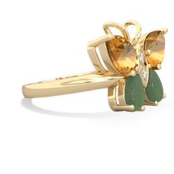 Citrine Butterfly 14K Yellow Gold ring R2215