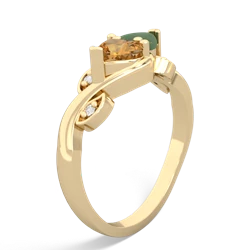 Citrine Floral Elegance 14K Yellow Gold ring R5790