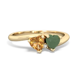 Citrine Sweethearts 14K Yellow Gold ring R5260