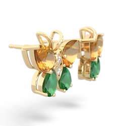 Citrine Butterfly 14K Yellow Gold earrings E2215