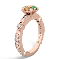 Citrine Sparkling Tiara Cluster 14K Rose Gold ring R26293RD