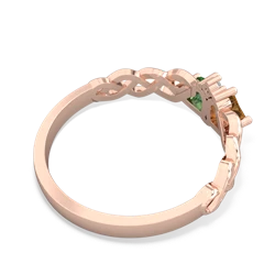 Citrine Heart To Heart Braid 14K Rose Gold ring R5870