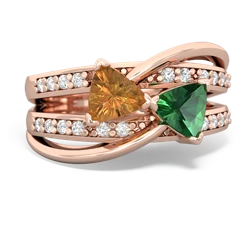 Citrine Bowtie 14K Rose Gold ring R2360