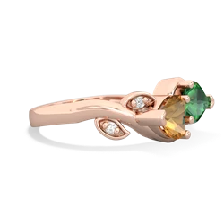 Citrine Floral Elegance 14K Rose Gold ring R5790