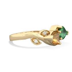 Citrine Floral Elegance 14K Yellow Gold ring R5790