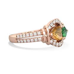 Citrine Art-Deco Keepsake 14K Rose Gold ring R5630