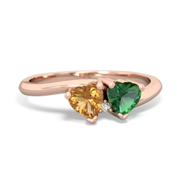 Citrine Sweethearts 14K Rose Gold ring R5260