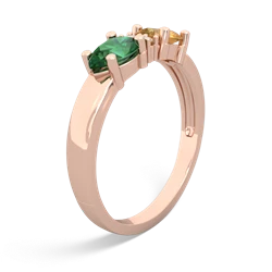 Citrine Pear Bowtie 14K Rose Gold ring R0865