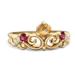 Citrine Crown Keepsake 14K Yellow Gold ring R5740
