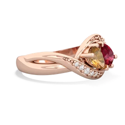 Citrine Summer Winds 14K Rose Gold ring R5342