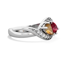 Citrine Summer Winds 14K White Gold ring R5342