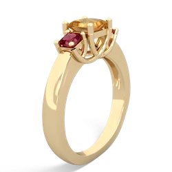 Citrine Three Stone Trellis 14K Yellow Gold ring R4015