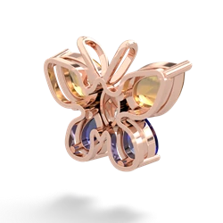 Citrine Butterfly 14K Rose Gold pendant P2215