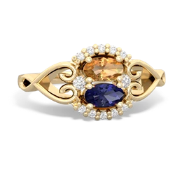 Citrine Love Nest 14K Yellow Gold ring R5860