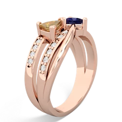 Citrine Bowtie 14K Rose Gold ring R2360