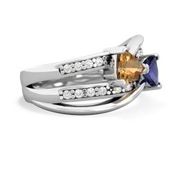 Citrine Bowtie 14K White Gold ring R2360