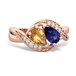 Citrine Summer Winds 14K Rose Gold ring R5342