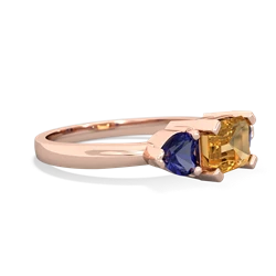 Citrine Three Stone 14K Rose Gold ring R5235